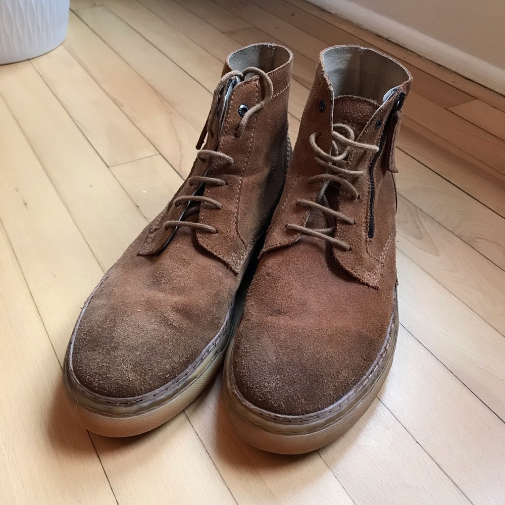 Diesel Tan Suede Zip-up Chukka - Men’s 10 US